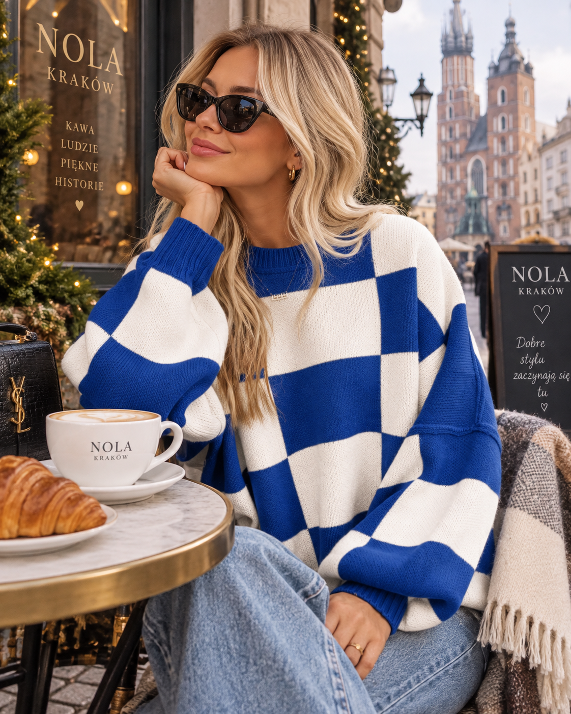 Sophia Marie – Jersey oversize de mujer de cuadros