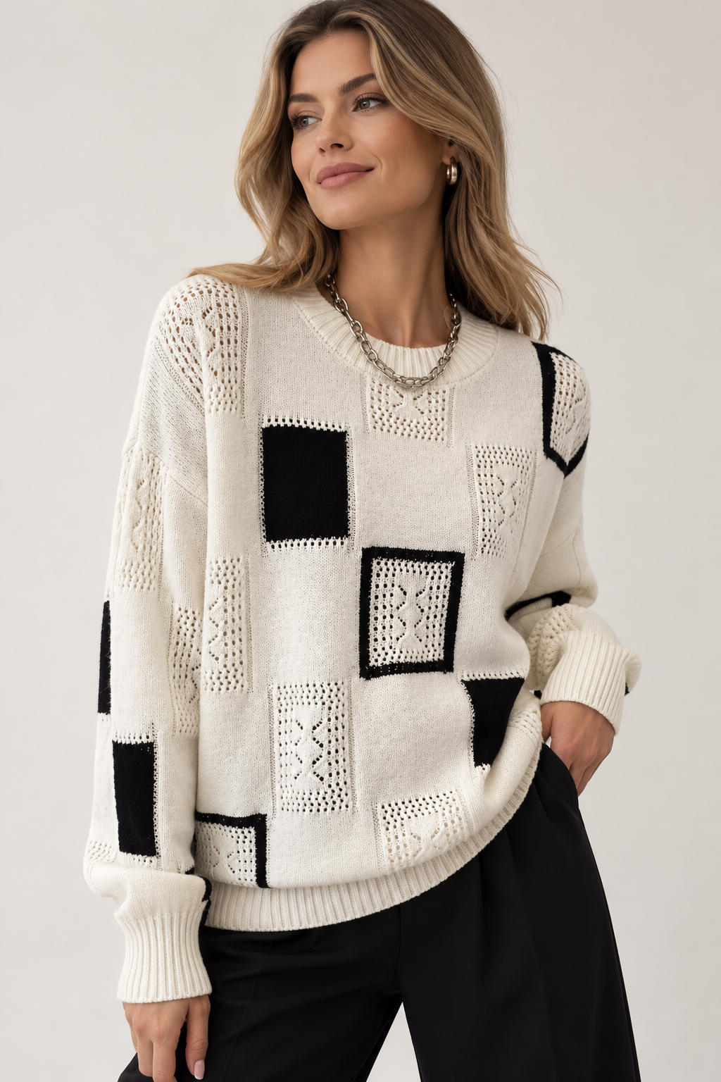 Isalina – Sweter damski o swobodnym kroju