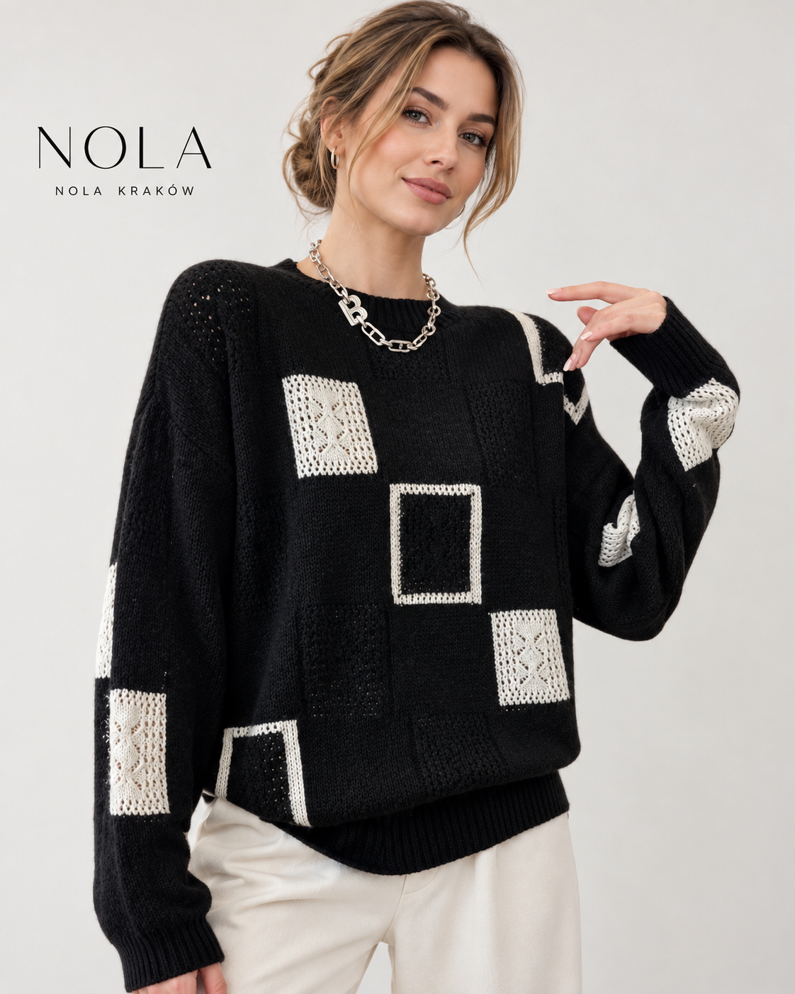 Isalina – Sweter damski o swobodnym kroju