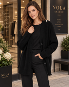 Anja – Luźny sweter damski z dekoltem w serek