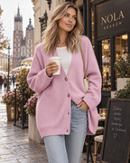 Anja – Luźny sweter damski z dekoltem w serek