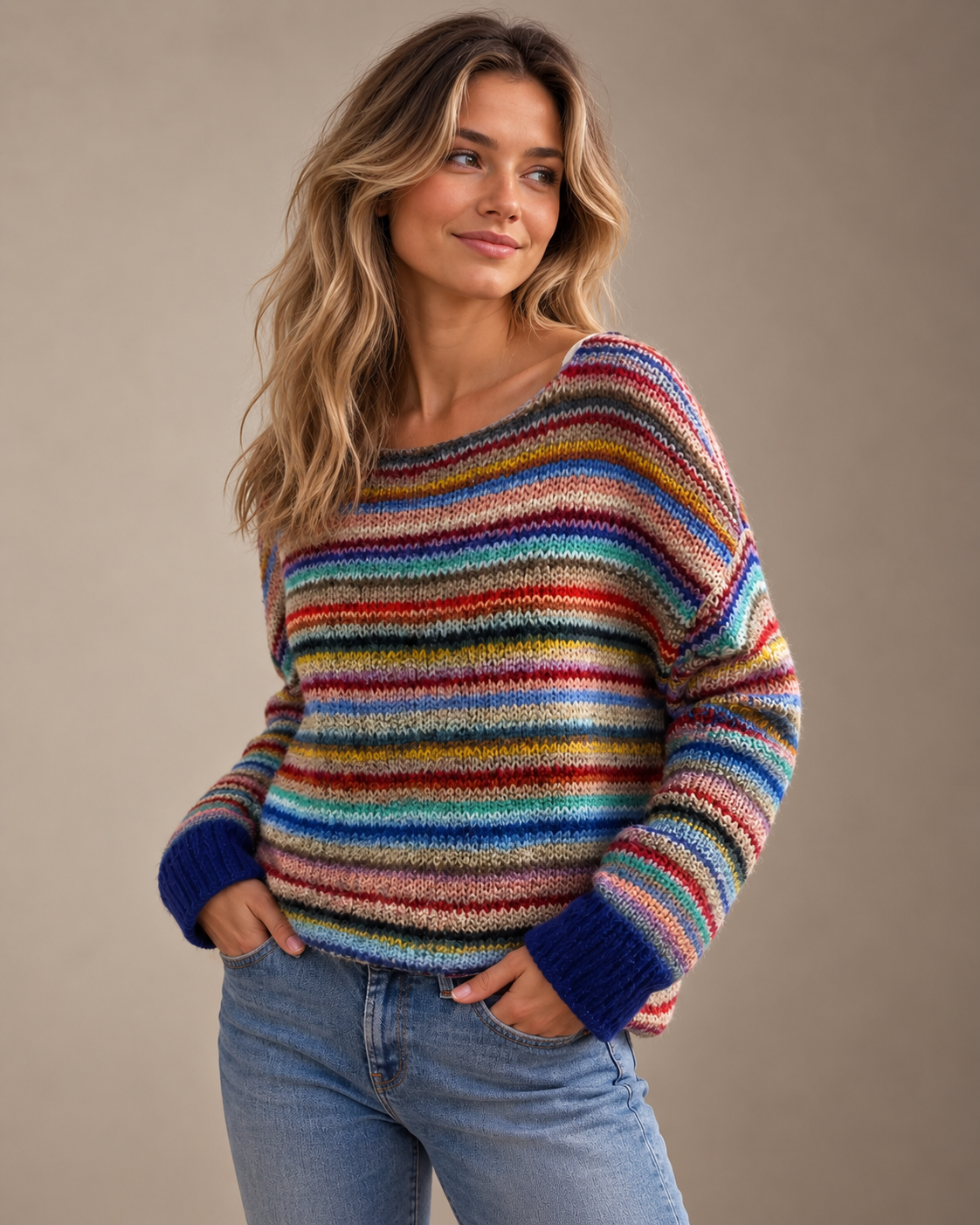 Silvia Rose – Jersey de rayas de mujer
