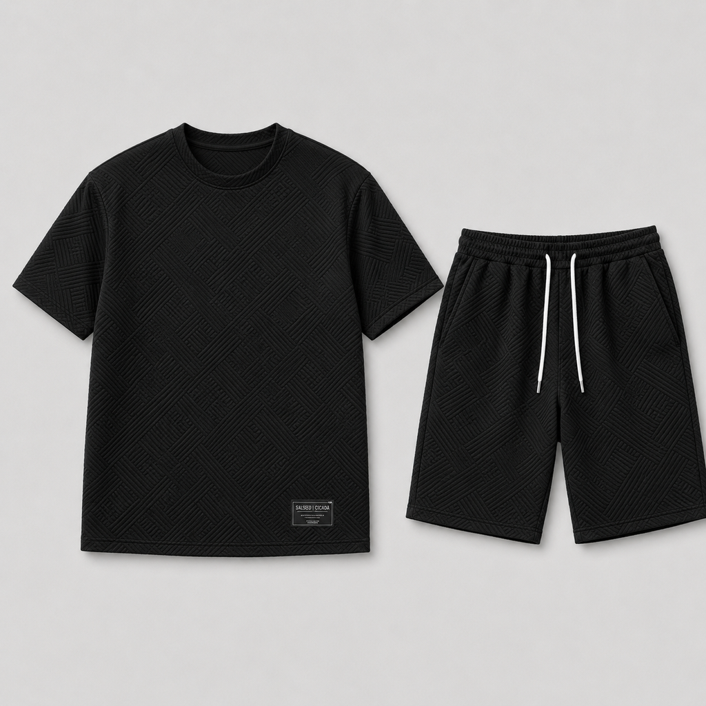 Filip – Męski sportowy zestaw letni z T-shirtem oversize i szortami