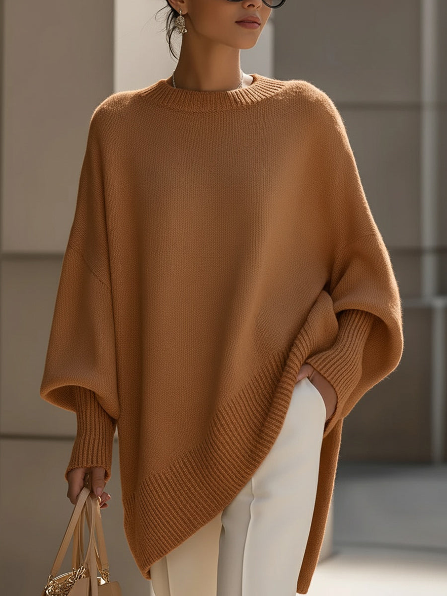 Sweter damski oversize z długim rękawem