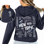 Nora – Bluza damska z nadrukiem inspirowanym Nowym Jorkiem