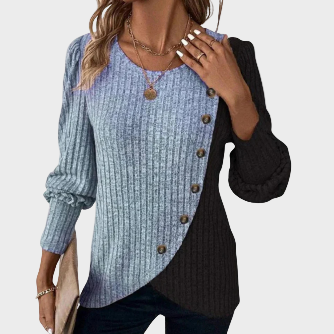 Kaia Rose – Elegancki sweter damski z guzikami