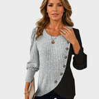 Kaia – Elegancki sweter damski z guzikami