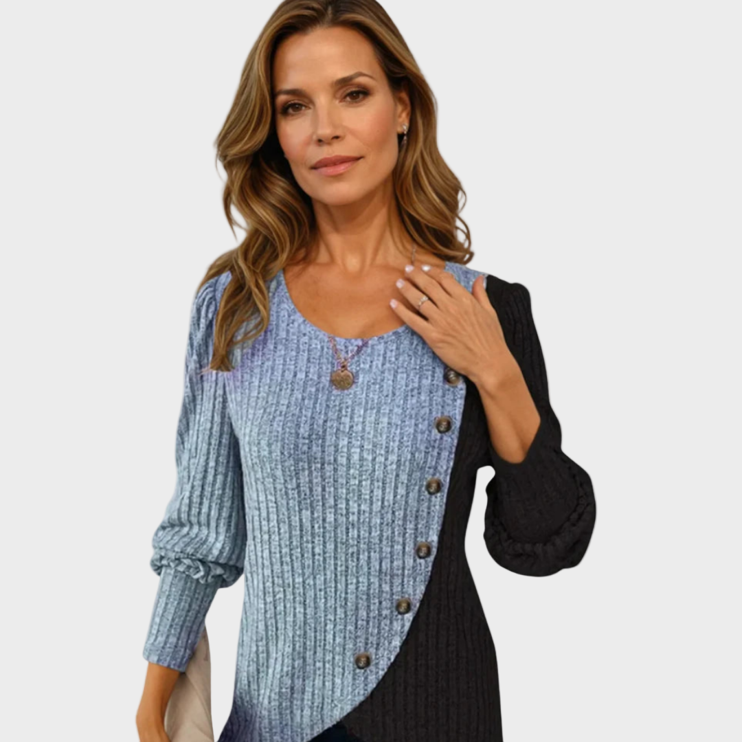 Kaia – Elegancki sweter damski z guzikami