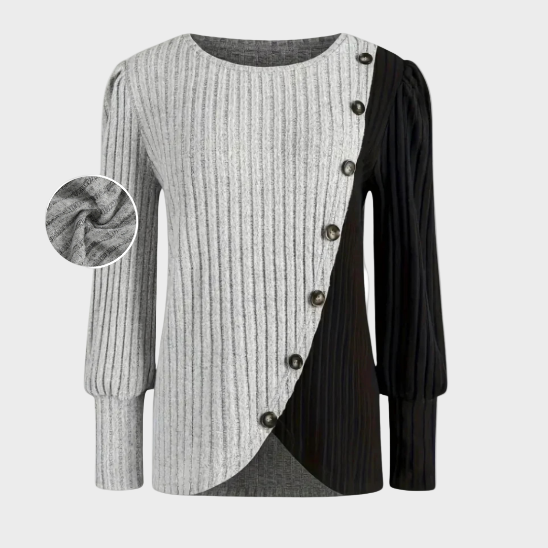 Kaia – Elegancki sweter damski z guzikami