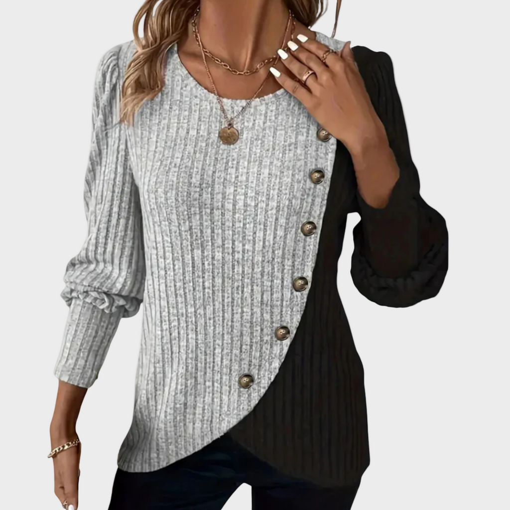 Kaia – Elegancki sweter damski z guzikami