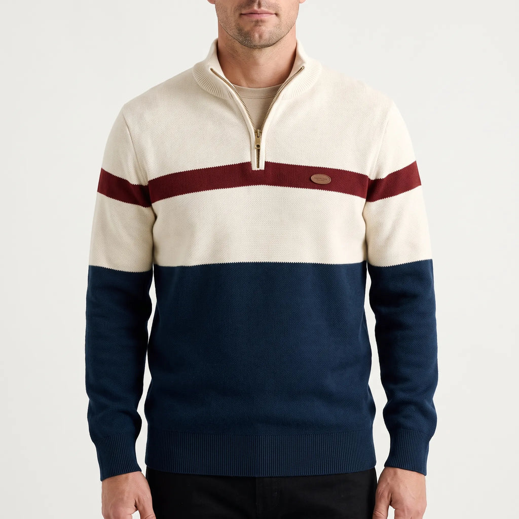 Elegancki Sweter Męski Z Suwakiem - Codzienne Wyjścia