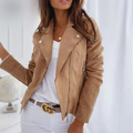 Ellen – Krótka kurtka damska w stylu biker o skórzanym wyglądzie