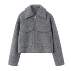Jill – Krótka kurtka damska o teksturowanym wykończeniu