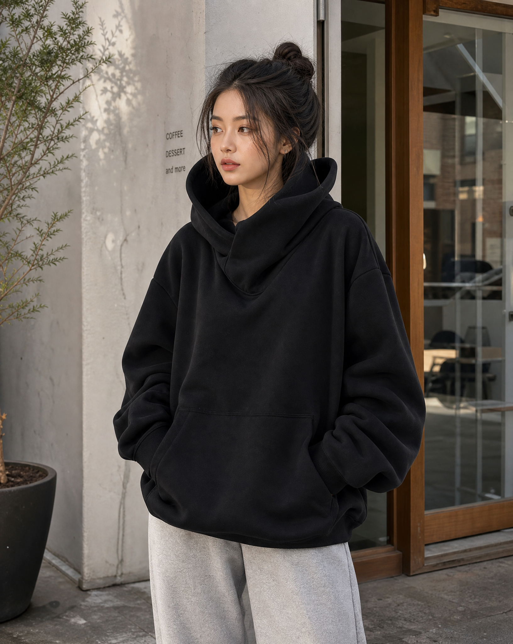 Nora – Bluza damska oversize z obszernym kapturem