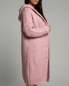Mila – Kardigan damski oversize z kapturem