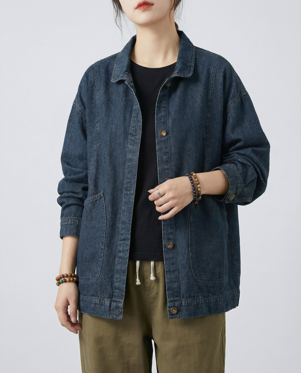 Tamara – Długa kurtka jeansowa oversize