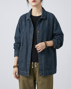 Tamara – Długa kurtka jeansowa oversize