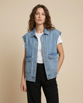 Lola – Jeansowa kamizelka damska oversize