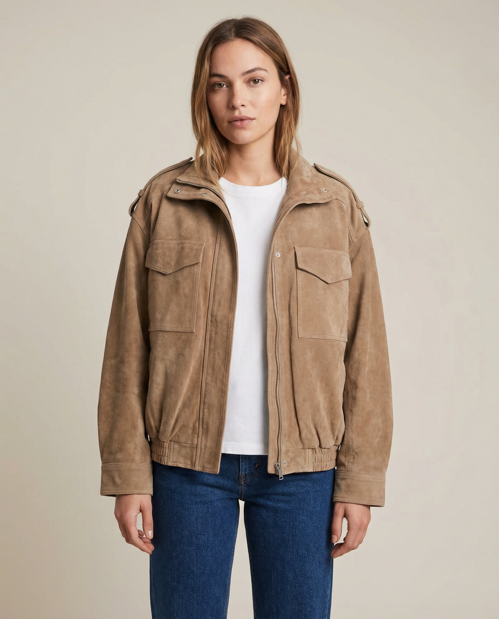 Elwira – Kurtka damska oversize z kapturem
