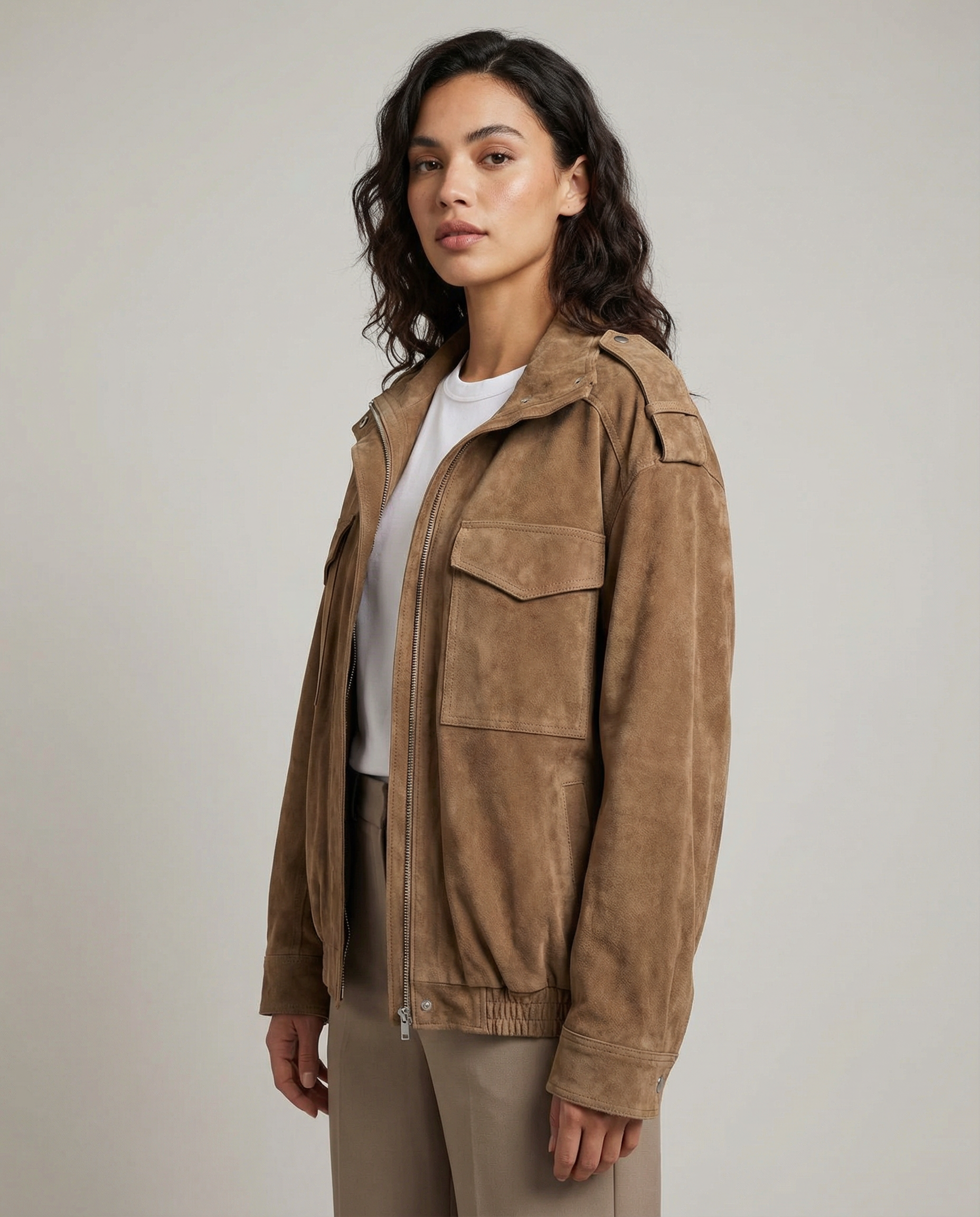 Elwira – Kurtka damska oversize z kapturem