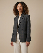 Sabina – Marynarka damska oversize w kratę