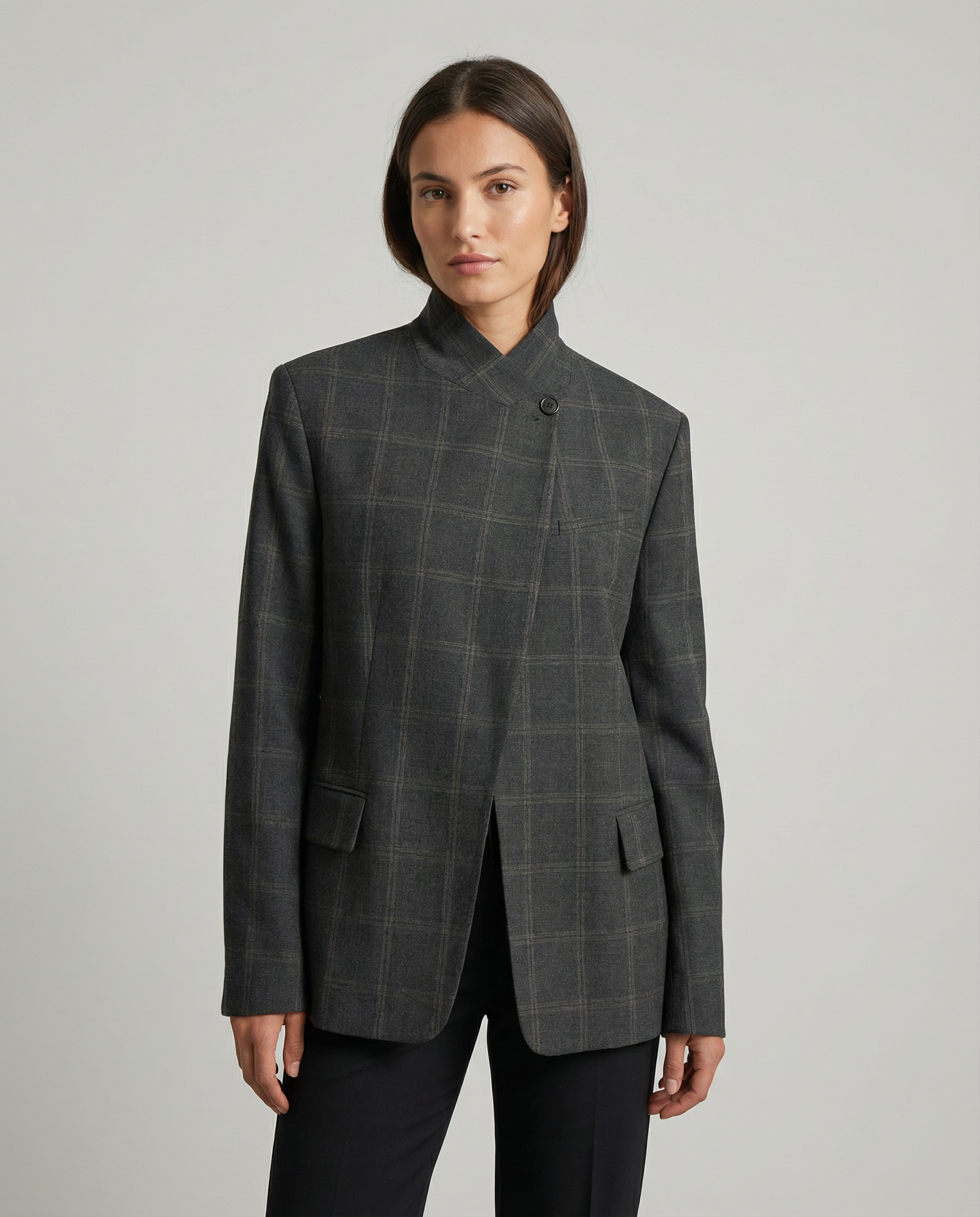 Sabina – Marynarka damska oversize w kratę