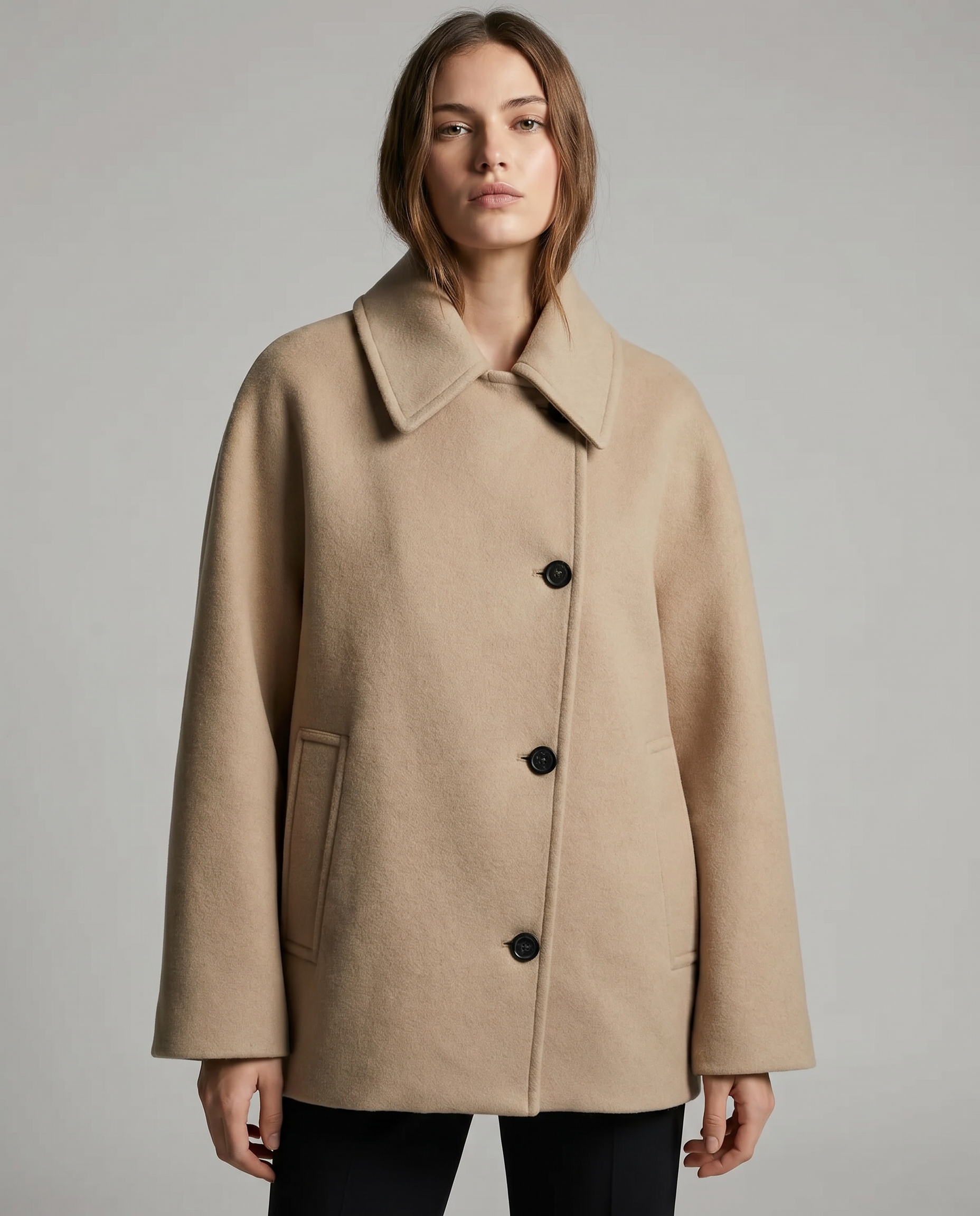 Isabel – Krótki płaszcz damski oversize