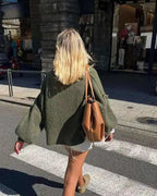 Heidi – Sweter damski oversize z puszystym wykończeniem
