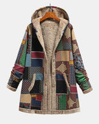 Jagna – Kurtka damska patchwork z kapturem
