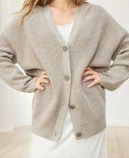 Johanna – Kardigan damski oversize z guzikami