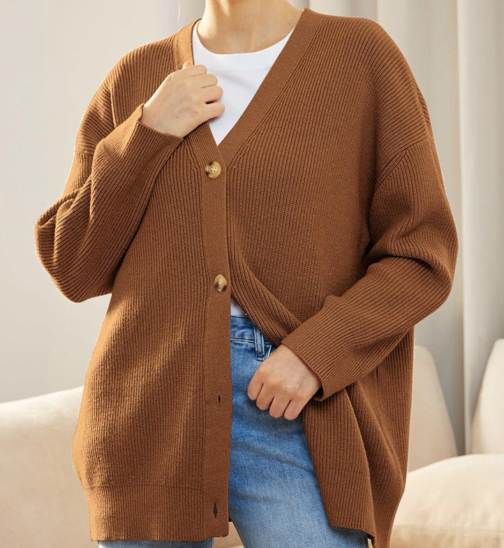 Johanna – Kardigan damski oversize z guzikami