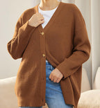 Johanna – Kardigan damski oversize z guzikami
