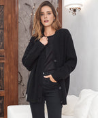 Johanna – Kardigan damski oversize z guzikami