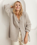 Johanna – Kardigan damski oversize z guzikami