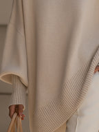 Lillian – Sweter damski oversize o drapowanej linii