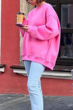 Lola – Bluza damska oversize z okrągłym dekoltem