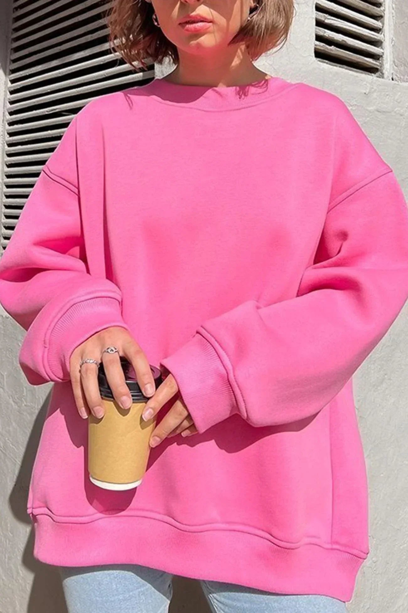 Lola – Bluza damska oversize z okrągłym dekoltem