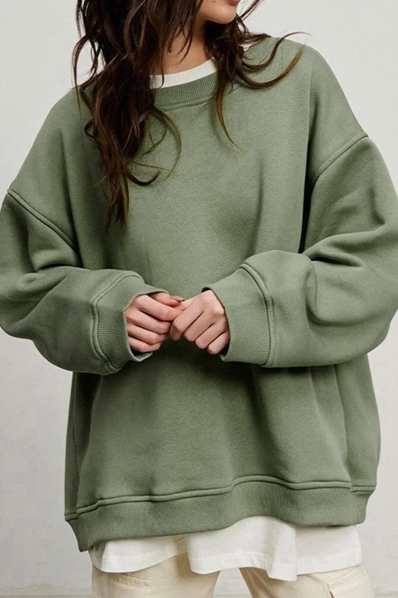 Lola – Bluza damska oversize z okrągłym dekoltem