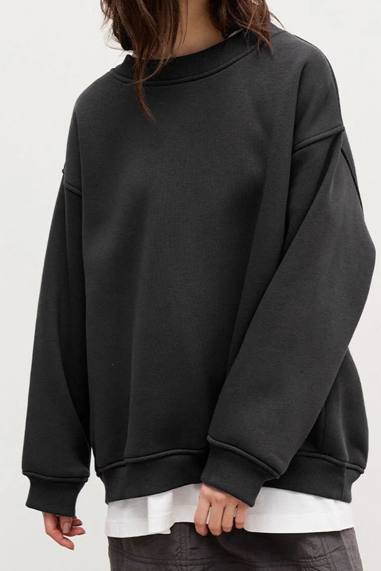Lola – Bluza damska oversize z okrągłym dekoltem