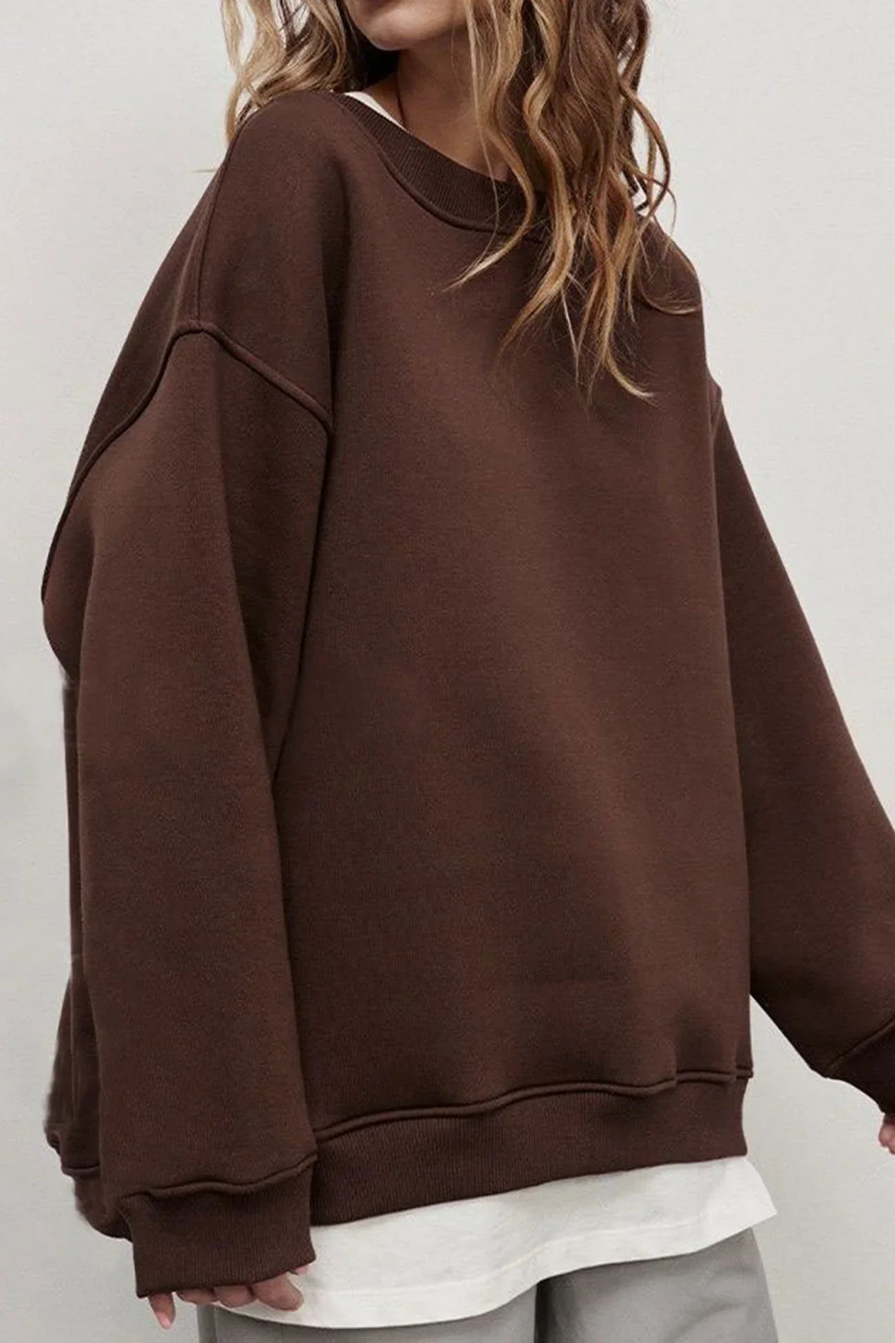 Lola – Bluza damska oversize z okrągłym dekoltem