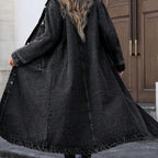 Klara – Długi płaszcz jeansowy damski oversize