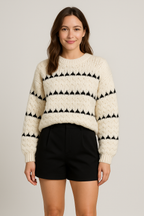 Lucy – Sweter damski o teksturowanym splocie