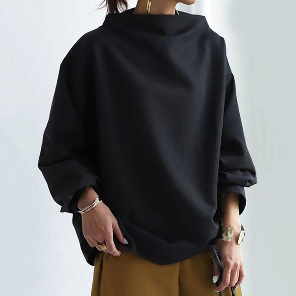 Margot – Sweter damski z wysokim kołnierzem o luźnym kroju