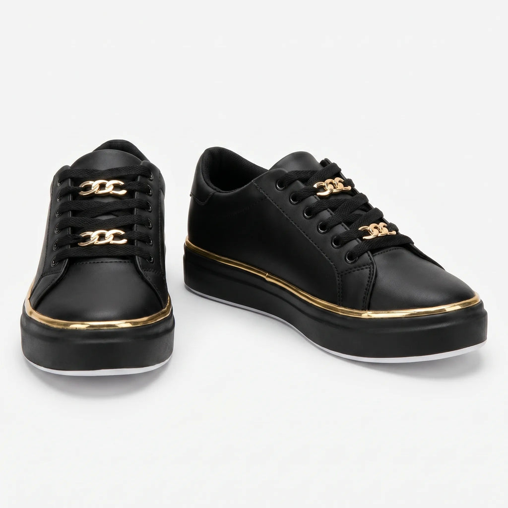 Niskie Sneakersy Na Platformie - Codzienne Spacery