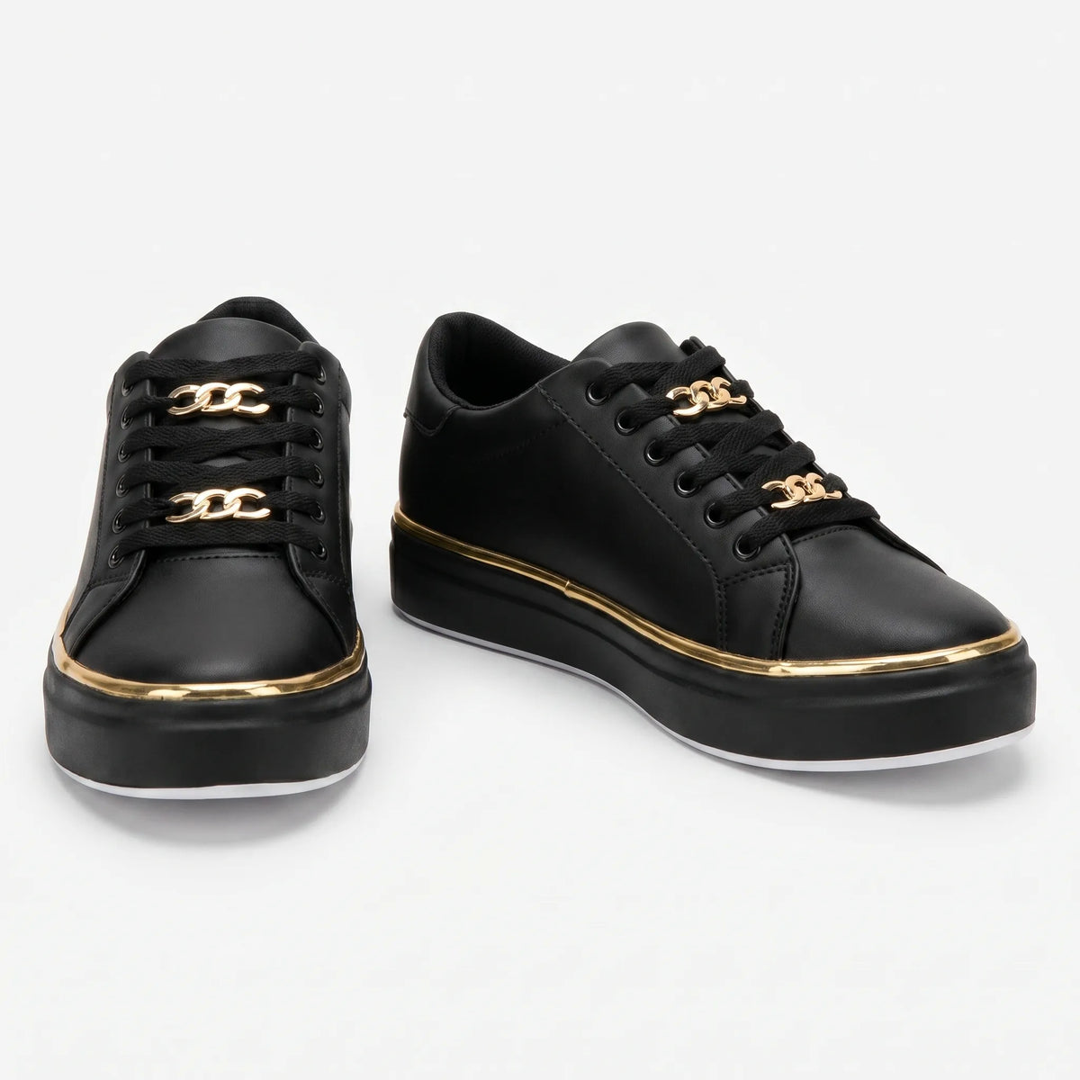 Niskie Sneakersy Na Platformie - Codzienne Spacery