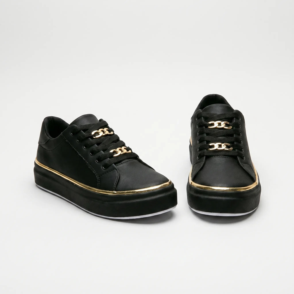 Niskie Sneakersy Na Platformie - Codzienne Spacery