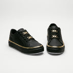 Niskie Sneakersy Na Platformie - Codzienne Spacery