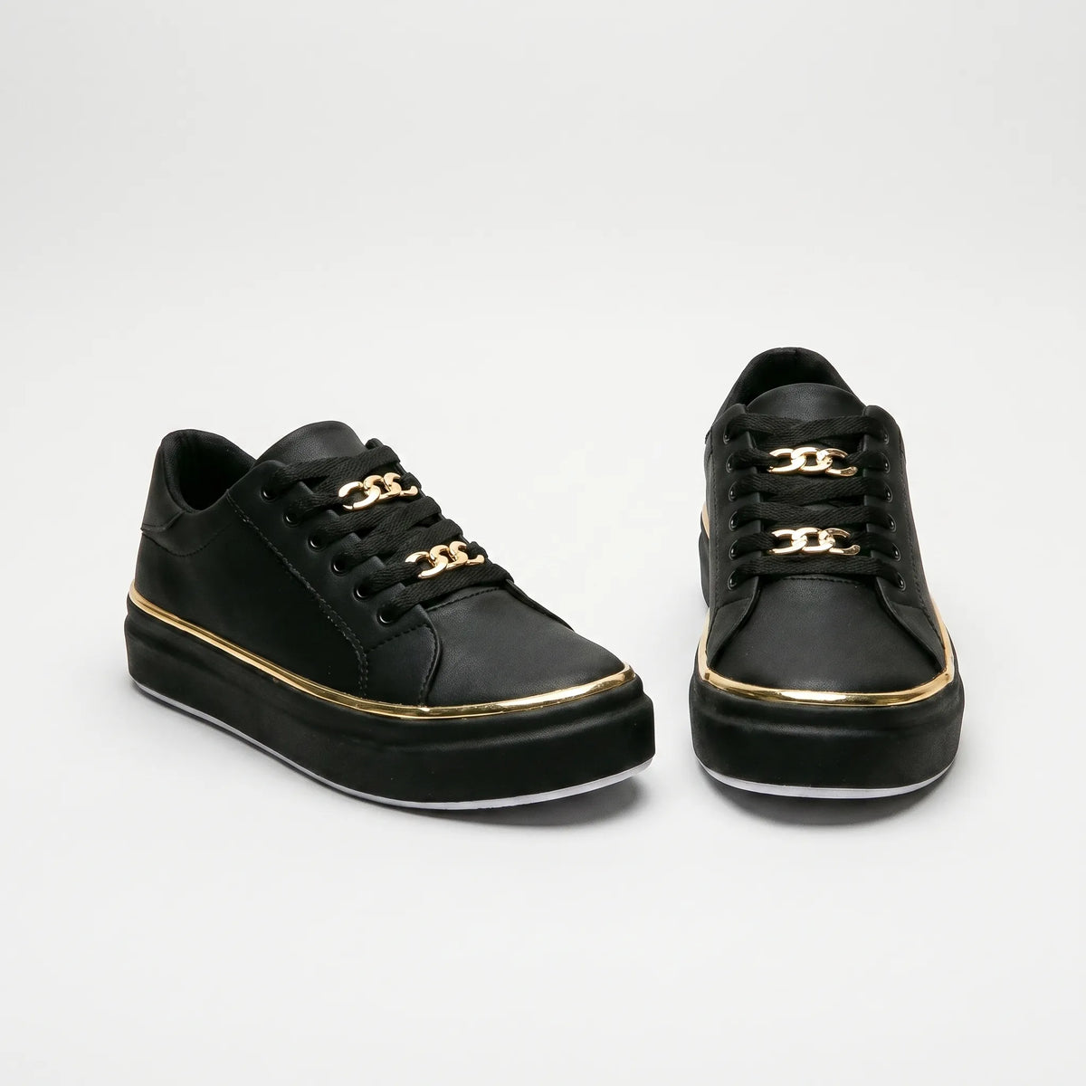 Niskie Sneakersy Na Platformie - Codzienne Spacery