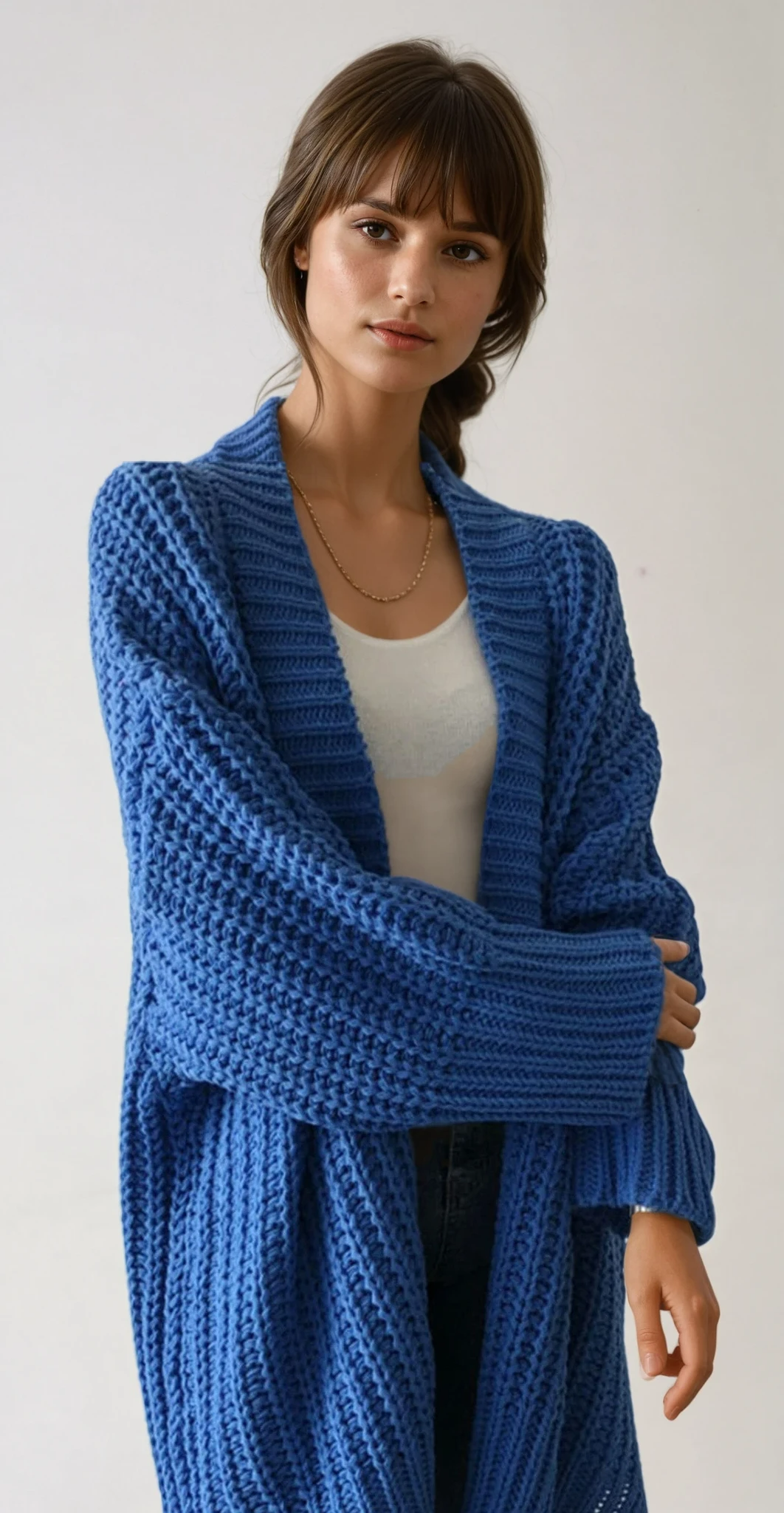 Erica – Kardigan damski oversize z rozcięciami