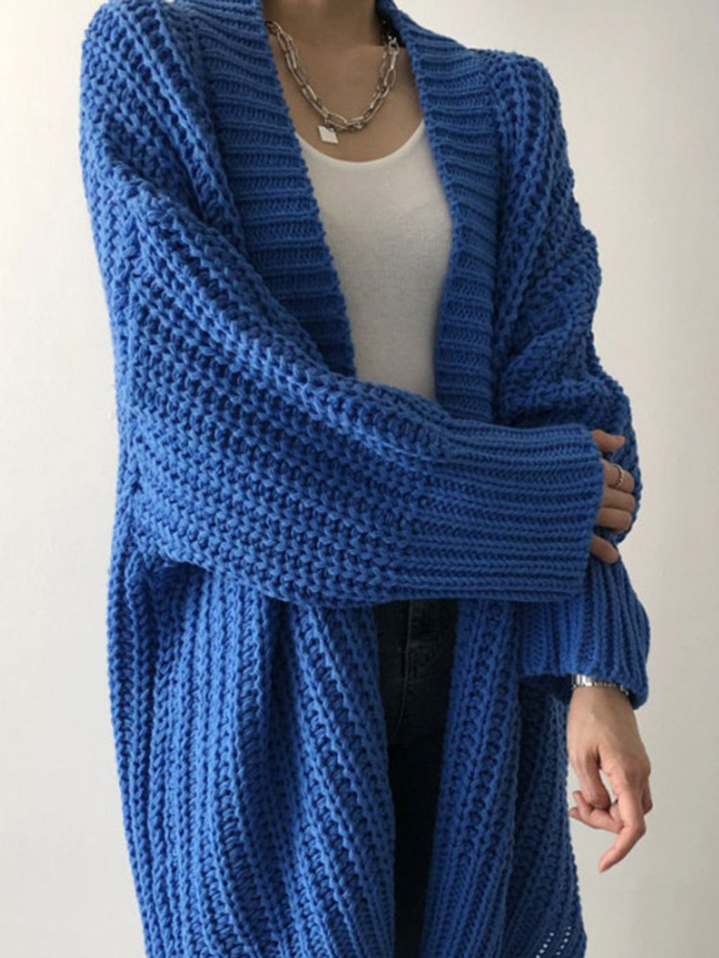 Erica – Kardigan damski oversize z rozcięciami